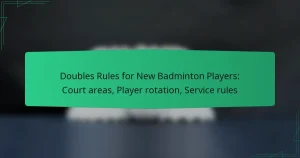 Doubles Rules for New Badminton Players: Court areas, Player rotation, Service rules