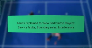 Faults Explained for New Badminton Players: Service faults, Boundary rules, Interference