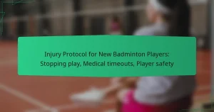 Injury Protocol for New Badminton Players: Stopping play, Medical timeouts, Player safety