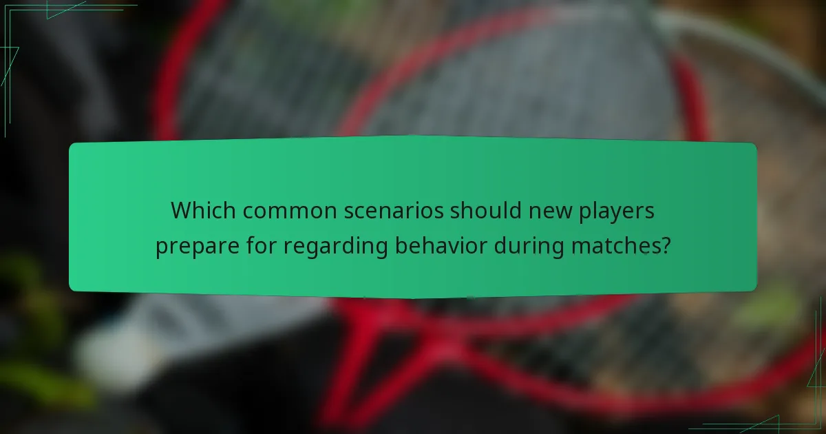 Which common scenarios should new players prepare for regarding behavior during matches?