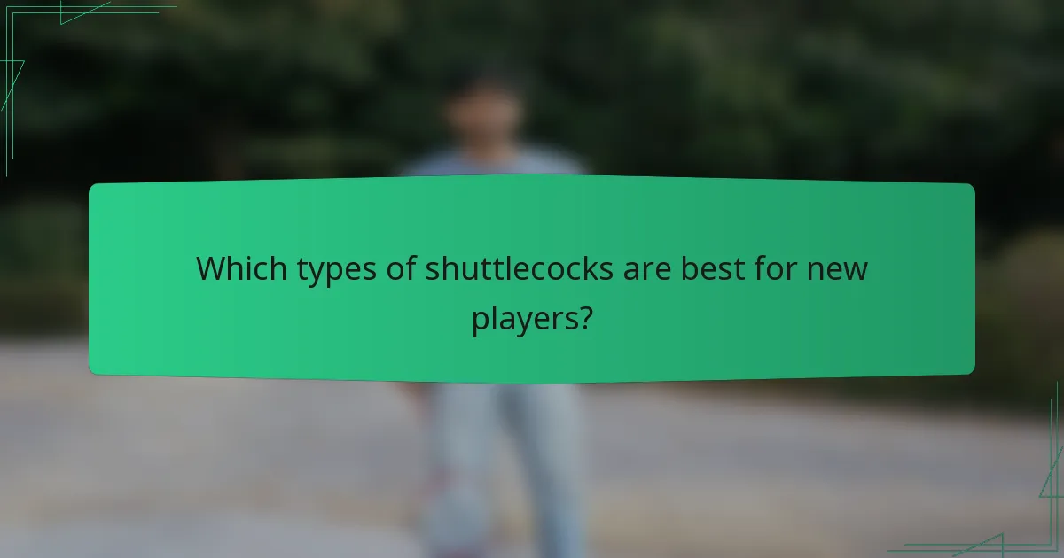 Which types of shuttlecocks are best for new players?